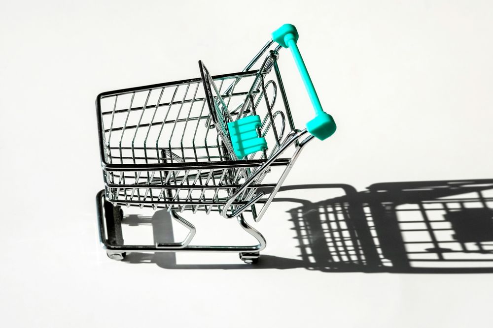 Carrito de compras en miniatura